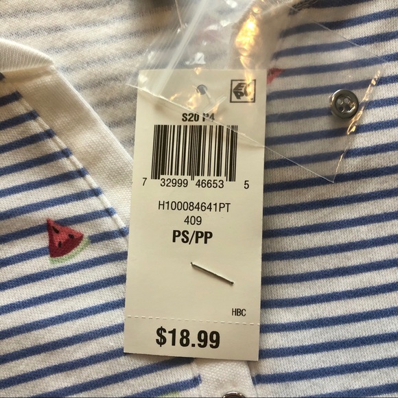 ✨3/$30 NWT Karen Scott Watermelon Striped T-Shirt - Picture 6 of 10